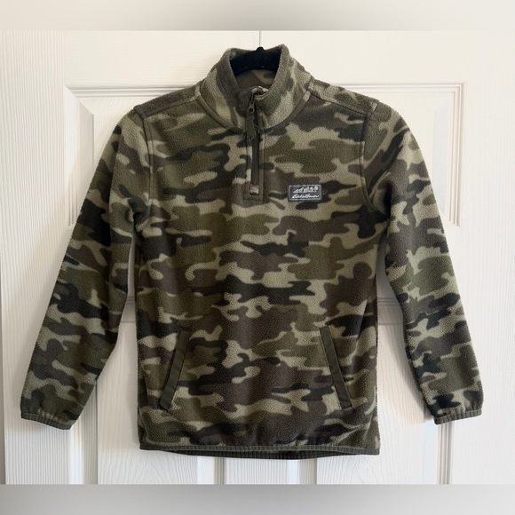 Eddie Bauer Other - Eddie Bauer Kids' Green and Brown Fleece Pullover. Size S(7/8)